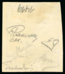 Stamp of Austria 1850, Machine Paper (Type IIIb), 9k blue, mint