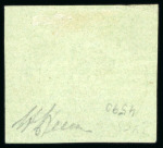 Stamp of Romania 1858, Moldavia, 54 parale blue, on greenish blue horizontally laid paper, fresh vibrant colour, superb used