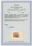 Stamp of Romania 1858, Moldavia, 80 parale red, printed on bluish wove