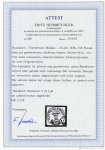 Stamp of Romania 1858, Moldavia, 108 parale blue, on greenish blue horizontally