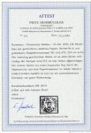 Stamp of Romania 1858, Moldavia, 108 parale blue, on pale pink horizontally
