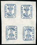 Stamp of Romania 1859, Moldavia, 40 parale blue, on bluish wove paper,