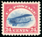 Stamp of United States » 1919 Issues onwards Airmails: 1918, 24c carmine rose & blue mint group