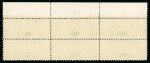Stamp of United States » 1919 Issues onwards Airmails: 1933 Graf Zeppelin 50c green mint n.h. top marginal plate block of six