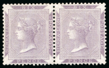 Stamp of Sierra Leone 1859-96, Group incl. 1859-74 no wmk 6d unused and mint