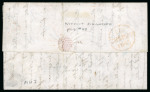Stamp of United States » Postmasters' Provisionals 1845 (Sept 15), Outer wrapper to London, franked with