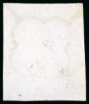 Stamp of Spain 1850, 6R blue used, good even margins, nicely cancelled by "spider" cancel