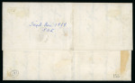 Stamp of United States » 1847 Issue 1850 (April 6), Entire to New Orleans, franked with
