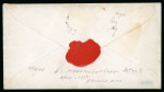 Stamp of United States » 1847 Issue 1849 (Nov 19), Envelope to Philadelphia, franked with