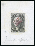 Stamp of United States » Postmasters' Provisionals 1845, George Washington, Sperati Reprint, 5c black,