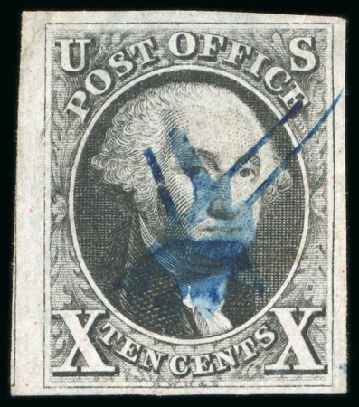 Stamp of United States » 1847 Issue 1847, George Washington, 10c black, large margins all