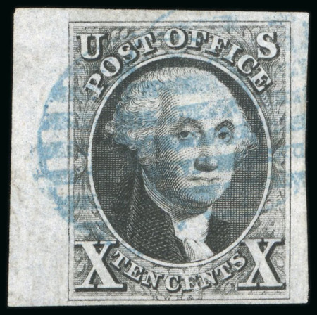 Stamp of United States » 1847 Issue 1847, George Washington, 10c black, large margins all