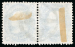 Stamp of United States » 1861-1866 issue 1861, Franklin, 1c blue, horizontal pair, a single