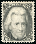 Stamp of United States » 1861-1866 issue 1863, Jackson, 2c black, mint, good positioning, brilliant