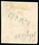 Stamp of Panama 1878, 50c buff, second printing plate, very thin wove paper, bogus cancel