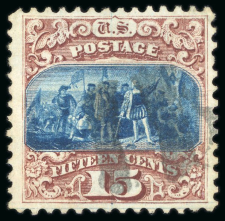 Stamp of United States » 1869 Pictoral Issue 1869, Landing of Columbus, 15c brown and blue, type