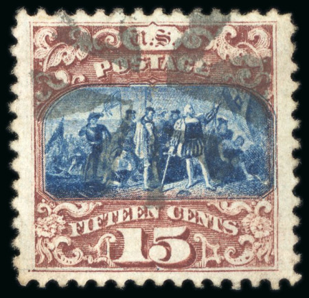 Stamp of United States » 1869 Pictoral Issue 1869, Landing of Columbus, 15c brown and blue, type