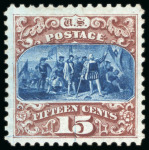 Stamp of United States » 1869 Pictoral Issue 1869, Landing of Columbus, 15c brown and blue, type