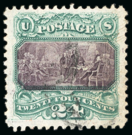 Stamp of United States » 1869 Pictoral Issue 1869, Declaration of Independence, 24c green and violet