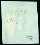 Stamp of Chile 1853-55, group of seven used stamps