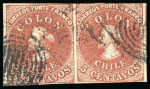 Stamp of Chile 1853-55, group of seven used stamps