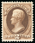 Stamp of United States » 1870-75 National Bank Note Co. and Continental Bank Note Co. Issues 1873, Jackson, 2c brown, mint, original gum