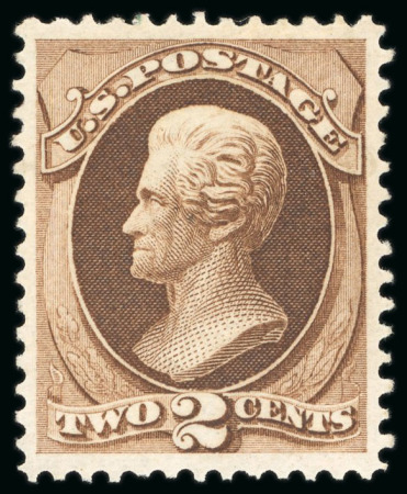 Stamp of United States » 1870-75 National Bank Note Co. and Continental Bank Note Co. Issues 1873, Jackson, 2c brown, mint, original gum