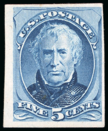 Stamp of United States » 1870-75 National Bank Note Co. and Continental Bank Note Co. Issues 1875, Taylor, 5c blue, imperforate die proof