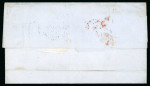 Stamp of Chile 1853, First London Printing, 10c deep blue, horizontal