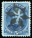 Stamp of United States » 1870-75 National Bank Note Co. and Continental Bank Note Co. Issues 1875, Taylor, 5c blue, well centered, vibrant shade,