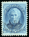 Stamp of United States » 1879-93 Bank Notes Issue -American Bank Note 1879, Taylor, 5c blue, gorgeously centered, full margins,