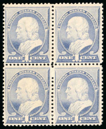 Stamp of United States » 1879-93 Bank Notes Issue -American Bank Note 1887, Franklin, 1c ultramarine, mint with original gum