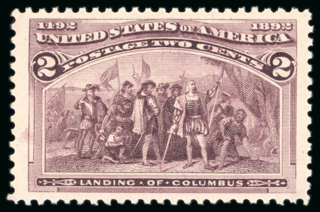 Stamp of United States » 1893 Columbus Issue 1893, Columbian Exposition, 2c brown violet, mint n.h,