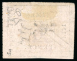 Stamp of Fiji 1870, Fiji Times Express 6d on thin quadrillé paper used, and 1d on vertically ribbed paper used