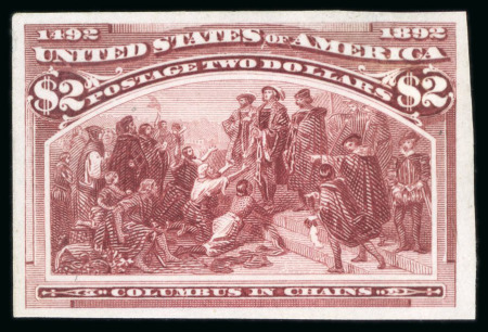 Stamp of United States » 1893 Columbus Issue 1893, Columbian Exposition, $2 brown-red, imperforate