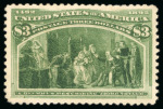 Stamp of United States » 1893 Columbus Issue 1893, Columbian Exposition, $3 olive-green, mint with