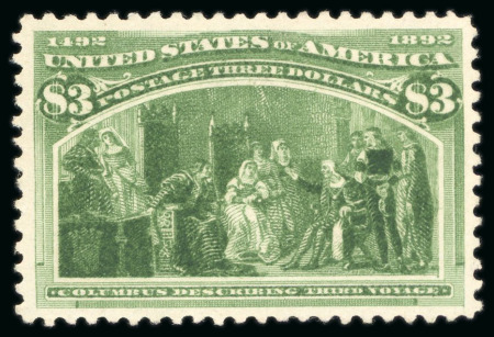 Stamp of United States » 1893 Columbus Issue 1893, Columbian Exposition, $3 yellow-green, unused