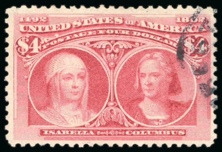 Stamp of United States » 1893 Columbus Issue 1893, Columbian Exposition, $4 crimson-lake, well centered