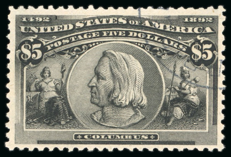 Stamp of United States » 1893 Columbus Issue 1893, Columbian Exposition, $5 black, beautifully centered