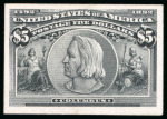 Stamp of United States » 1893 Columbus Issue 1893, Columbian Exposition, $5 black, imperforate plate