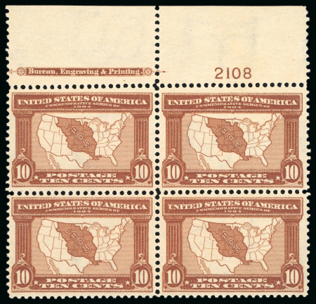 Stamp of United States » 1902-08 Issue 1904, Louisiana Purchase Exposition, 10c red-brown,