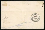 Stamp of Poland 1860, 10k dark blue and rose, strong vibrant printing,