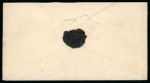 Stamp of Poland 1860 First issue, 10k blue and rose, envelope franked with two singles 