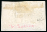 Stamp of Russia 1857 First issue, two 10k brown and blue, with good