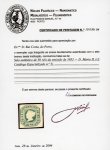Stamp of Portugal 1853, First issue, 50rr deep yellow-green embossed,