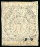 Stamp of Spain 1851 6cu unused and used strip of 5, 6r Sperati forgery,