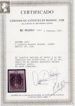 Stamp of Spain 1853, 3cu golden bronze used
