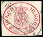 Stamp of Finland 1856-1930, Selection of seven stamp including 1856 10k rose