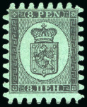 Stamp of Finland 1856-1930, Selection of seven stamp including 1856 10k rose