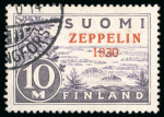 Stamp of Finland 1856-1930, Selection of seven stamp including 1856 10k rose
